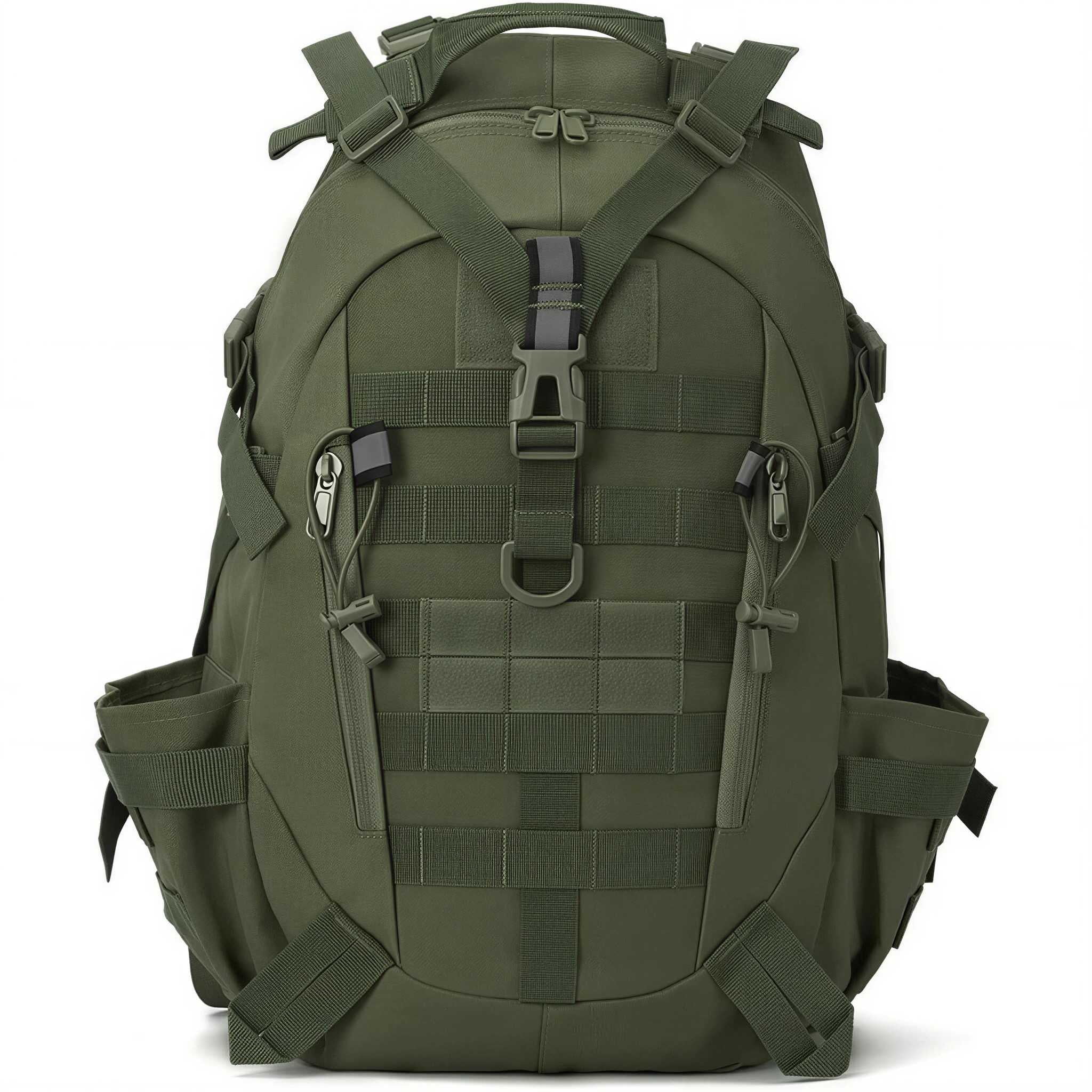QT&QY 35L Molle Hiking Daypack Water Resistant Outdoor Camping Travel Work Backpack for Men Women