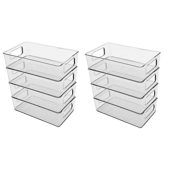 Lexi Home Ecoconscious Clear Acrylic Fridge Organizer 8 Pack