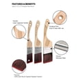thumbnail image 2 of Pincel Rollingdog con borde angular y mango ergonómico de madera, 2 of 6