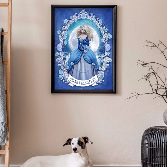 Cuadros Decorativos Pintura de diamantes 5D de mujer extraña gótica pintura de diamantes Ehuebsd redonda completa serie de personajes decoración del hogar regalo pintura colgante
