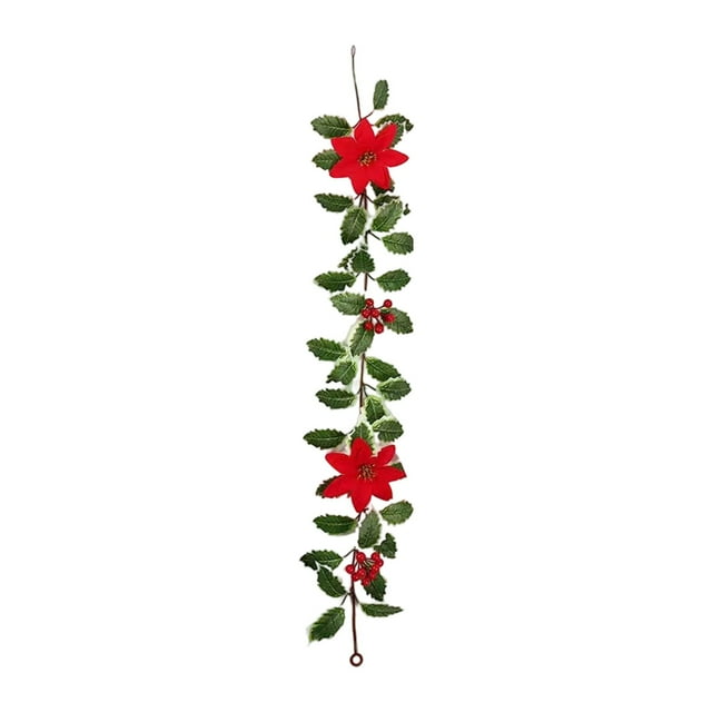 Verdure de Vigne de Baies Rouges de 100 cm pour Arrangements Décoratifs Muraux de Fête Intérieurs
