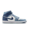 thumbnail image 3 of Zapatillas de baloncesto Nike Air Jordan 1 MID originales de caña media para hombre y mujer en color blanco y azul, 3 of 4