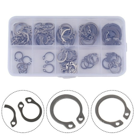 

Mduoduo 100 Pcs 304 Stainless Steel External Circlip Retaining Ring Assortment 8-18mm Set