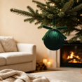 thumbnail image 2 of 3-Pack Green Velvet Christmas Ball Ornaments, 3.15-Inch Shatterproof Flocked Tree Decorations for Christmas Tree, Wreath, Garland, Mantel and Farmhouse Holiday Decor, 2 of 4