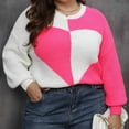 thumbnail image 2 of HAPIMO Casual Cable Knit Sweater for Women Fall Crewneck Long Sleeve Pullover Knitwear Button Decor Lightweight Jumper Top Teen Girls Clothes, 2 of 6