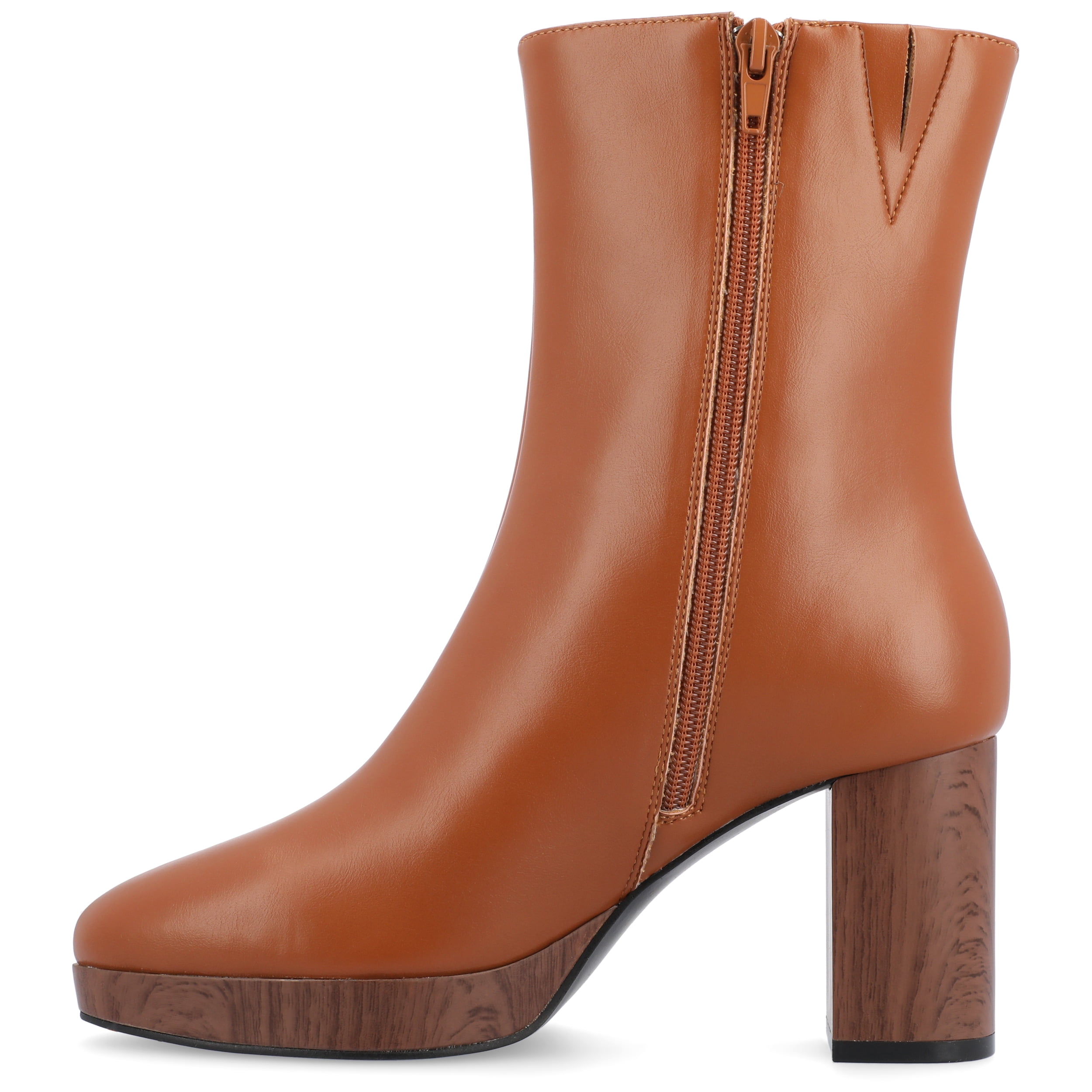 Journee Womens Romer Platform Almond Toe Booties, Widths Available