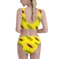 thumbnail image 5 of High Waisted Bikini Sets For Women, Papaya Tropical Yellow Swimsuits Tummy Control, Two Pieces Bathing Suit, 5 of 8