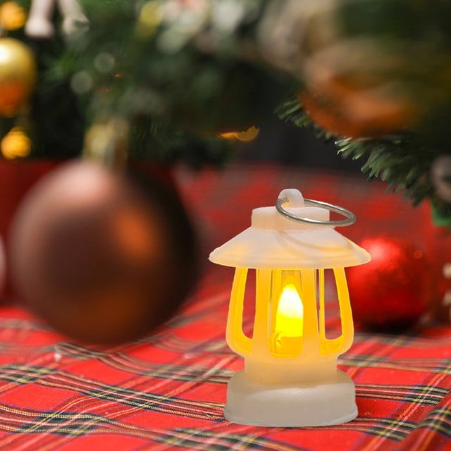 BAOPAI Bougie Miniature LED Design Rétro Étanche Portable avec Crochet pour Décoration de Noël Camping Randonnée Usage Extérieur
