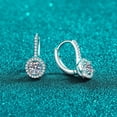 thumbnail image 2 of Natural Moissanite Women's 2.5Ct Round Cut Natural Moissanite Clip On Earrings in 14K White Gold Plated, 2 of 5