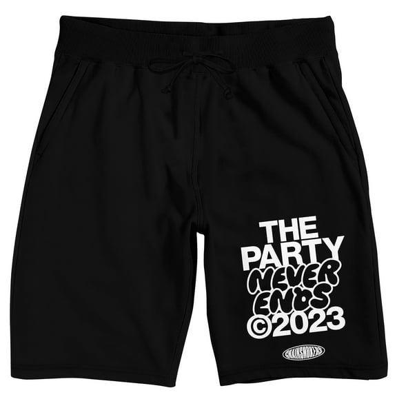 The Chainsmokers The Party Never Ends Copyright 2023 Men's Black Sleep Pajama Shorts-Medium