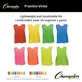 thumbnail image 2 of Champion Sports Mesh Practice Vest, Pack of 12, Solid and Numbered, Youth and Adult, Neon Orange, Adult Regular, 2 of 7