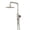 Brushed Nickel, variant on Aquarius 8-in Rain Showerhead Shower System with Pivoting Shower Arm and Magnetic Handshower Holder Chrome