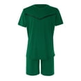 thumbnail image 4 of Rrunsv Suits for Men Men's short sets summer short sleeve polo shirt and shorts set casual sport suit Green,M, 4 of 5