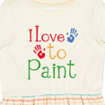 thumbnail image 4 of Inktastic Painting Art I Love to Paint Girls Toddler Dress, 4 of 5