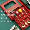 thumbnail image 3 of Juego de Vajilla de Regalo de Navidad Juego de Cuchara y Tenedor Cuchara de Postre Tenedor de Fruta Cuchara de Café Juego de Vajilla B, 3 of 5