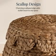 thumbnail image 5 of Best Choice Products Scalloped Water Hyacinth Storage Tote Basketwith Lid - Chestnut, 5 of 10