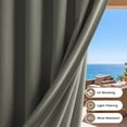 thumbnail image 2 of Snubbull Gazebo Curtains Replacement for 10x10ft Gazebo, 4 Panels Waterproof Outdoor Privacy Sidewalls with Zippers & Tiebacks, Patio Canopy Curtains for Backyard, Grey, Only Curtain, 2 of 11