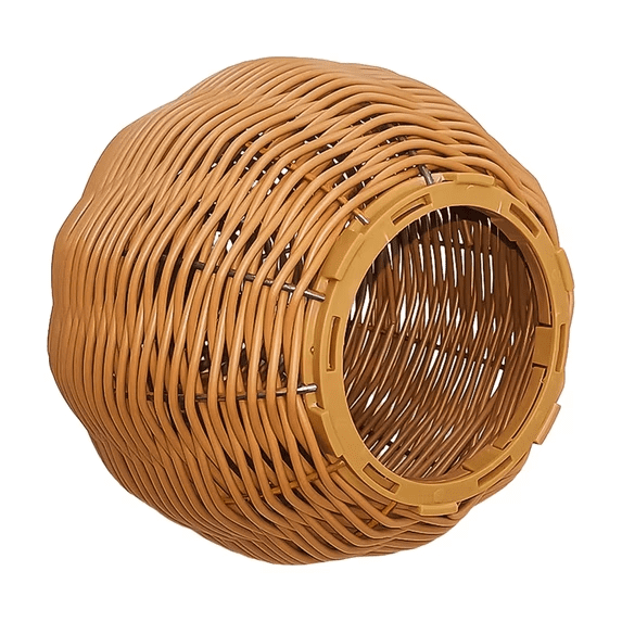 Hanging Bird Nest Hut Woven Rattan Style Cozy Shelter For Parakeets Budgies And Parakeetls Indoor Cage Accessory For Small Pet Birds Resting Sleeping And Play Time At Home