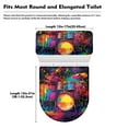 thumbnail image 7 of COEQINE Multicolor Drum Set Toilet Lid Cover and Toilet Tank Cover, Replacement Easy Installation Polyester Fabric with a 2-Piece Toilet Cover Set, 7 of 7