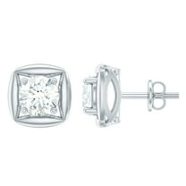 Rosec Jewels Lab Grown Diamond Stud Earrings for Women (5 mm, 1 Ct, EF-VS Quality) - Valentines day Gift, 18K White Gold