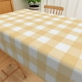 thumbnail image 6 of Mizhona Checkered Pattern Tablecloths for Rectangle Tables Yellow and White Plaid Table Cloth for Kitchen Dinner Decor,60"x120", 6 of 6