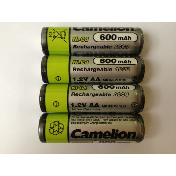 Camelion AA Rechargeable NiCD Batteries 600mAH 4 Pack + 30% Off!
