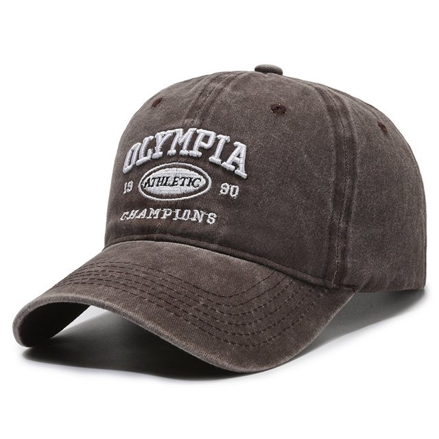 Gorra de béisbol para hombre, estilo vintage, lavada, con letras antiguas bordadas, para viajes al aire libre, para mujer