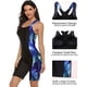thumbnail image 3 of Trajes de baño Boyleg para mujer, trajes de baño atléticos de una pieza, monos hasta la rodilla, traje de baño de vacaciones, negro, 3 of 7