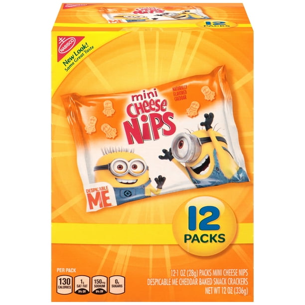 Nabisco Cheese Nips Mini Despicable Me Baked Cheddar Snack Crackers, 1