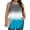 Light Blue, variant on HOMBOM Plus Size Summer Tops for Women Trendy Blue Tank Top Sleeveless Crew Neck Color Blocking Tunic Blouse