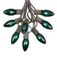thumbnail image 5 of Novelty Lights 25 Foot C9 Twinkle Outdoor Patio Christmas String Light Set, Green, Brown Wire, 25 Bulbs, 5 of 5