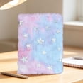thumbnail image 4 of Cuaderno de tela suave para estudiantes: cubierta de felpa suave, páginas rayadas para diario, tareas y trabajos escolares. Material de papelería adorable y peludo para el inicio del curso escolar., 4 of 6