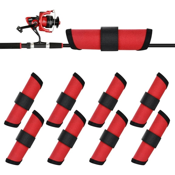 8 Pack Fishing Lure Covers 6" Lure Wraps for Fishing Rod Hook Cover Bait Storage Protector Easily See Bait Glove to Keep Fishermen Safe, Fishing Covers， Shield Fishing Cover