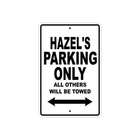 Boston Red Sox Parking Sign - Hazel's Parking Only All Others Will Be Towed Name Gift Novelty Metal Aluminum 8