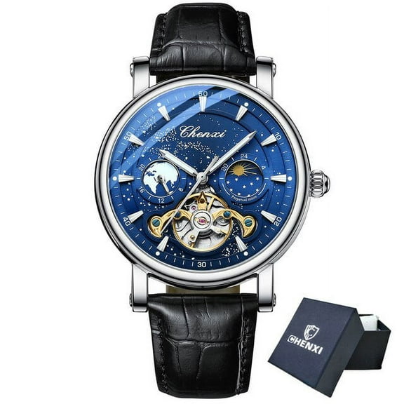 CHENXI Mens Watches Automatic Mechanical Top Brand Watch Tourbillon Clock Luxury Quartz Men Waterproof Luminous Wristwatch
