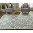 thumbnail image 4 of 2' X 3' Blue Gray And Ivory Wool Geometric Tufted Handmade Stain Resistant Area Rug, 4 of 10