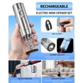 thumbnail image 4 of Set abridor de vino eléctrico CIRCLE JOY de acero inoxidable 7 en 1, 4 of 7