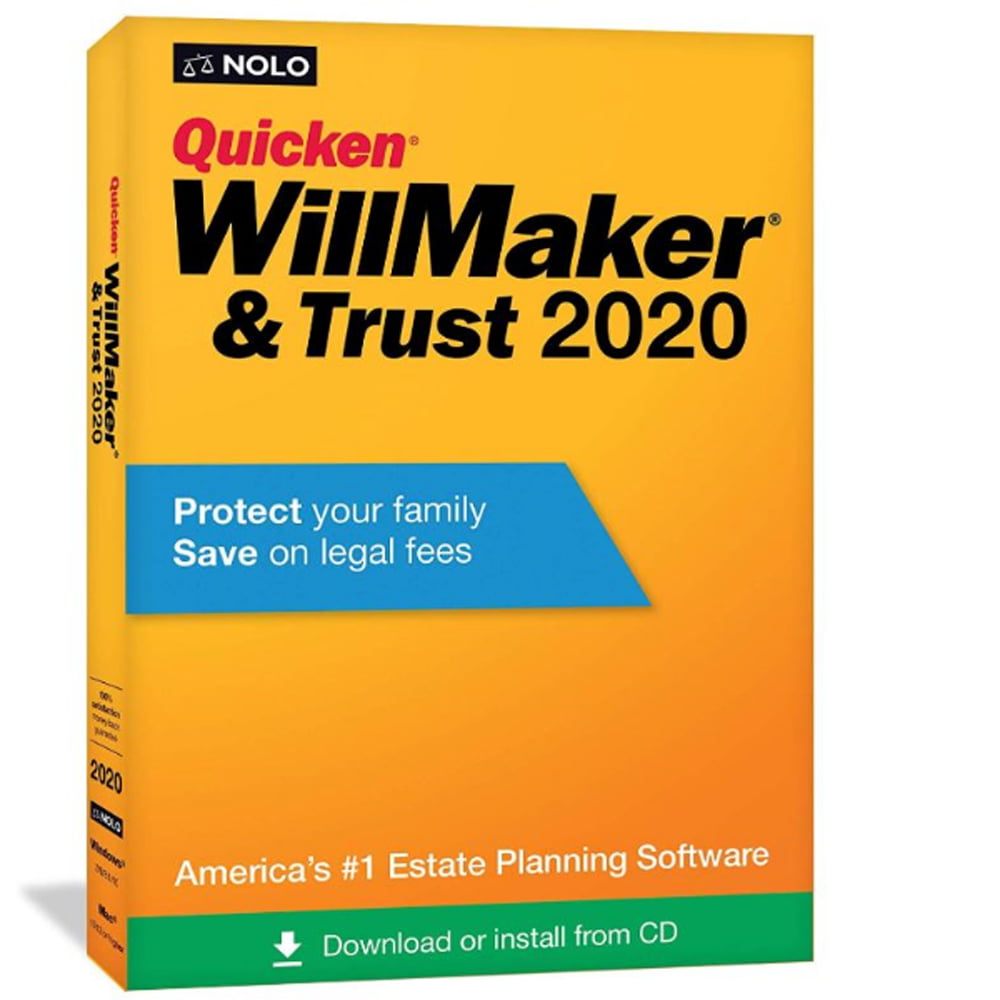 Quicken WillMaker & Trust 2020 MAC, Individual Software, (Digital ...