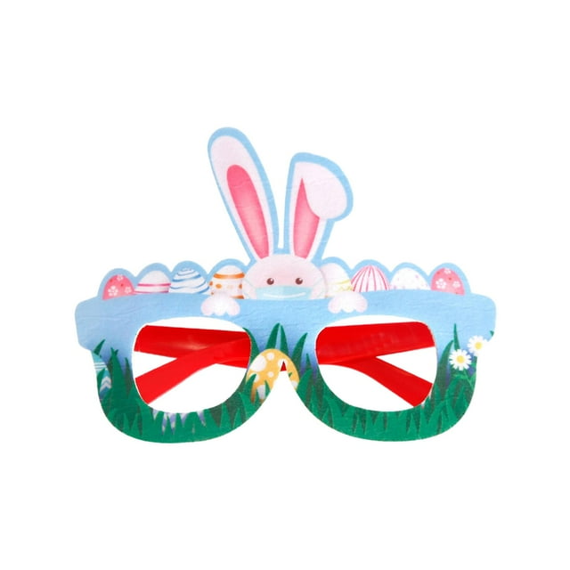 Marcos de gafas de Pascua, gafas de huevo de conejo, decoración de Pascua para fiestas de Pascua, utilería para fotos, regalos de Pascua para Estilo B Macarena anteojos de pascua