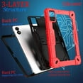 thumbnail image 5 of SOATUTO for Vortex BTAB10/Vortex CMG101 10.1 inch Tablet Case Hybrid ShockProof Kids Friendly with Stand Cover for Vortex BTAB 10/Vortex CMG101 10.1 inch Tablet (Red/Black), 5 of 7