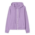 thumbnail image 4 of UngA Womens Zip Up Hoodies Womens Zip Up Hoodies Fleece Jackets Oversized Sweatshirts Fall Fashion Outfits 2025 Sweaters Winter Clothes Hoodies for Women (Light Purple,XL), 4 of 7