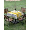 thumbnail image 5 of Yellow Grey Ombre Outdoor Tablecloth with Umbrella Hole, Abstract Art Oil Painting Rustic Modern Spillproof Waterproof Outdoor Table Cover, Patio Tablecloths for Party/Garden/Picnic, Square 60"x60", 5 of 9