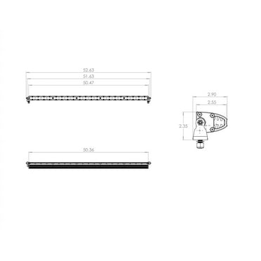 Baja Designs OnX6 Series Wide Driving Pattern 50in LED Light Bar - Amber main image 1