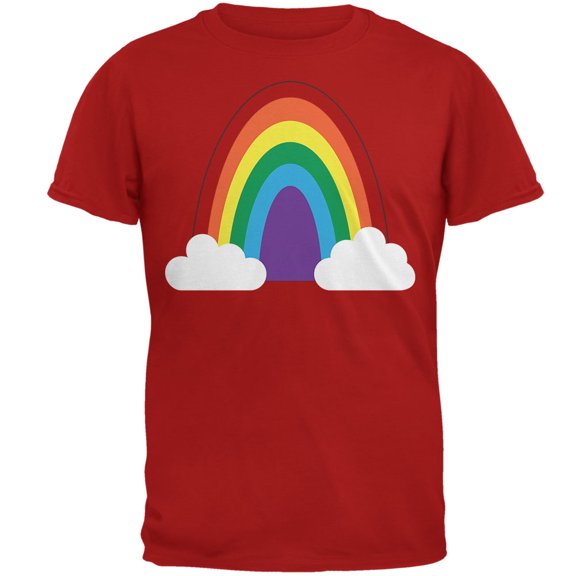 Halloween Rainbow Costume Mens T Shirt Red SM
