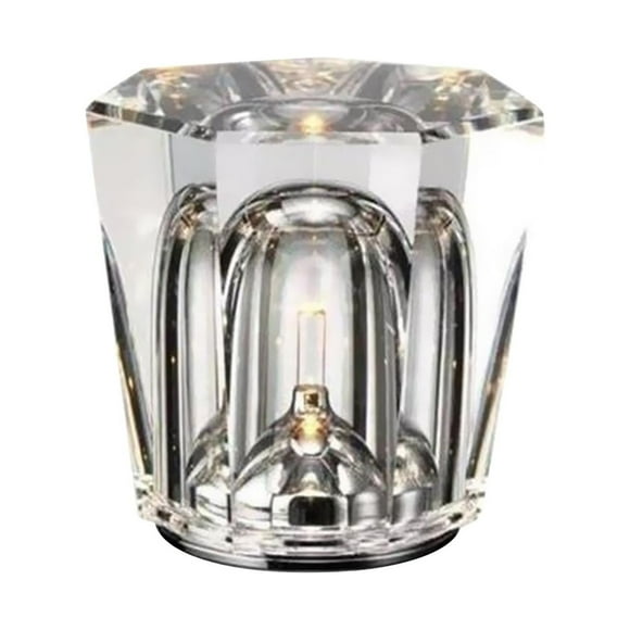 Lámpara de mesa LED moderna jinwen Cristal y Aluminio USB