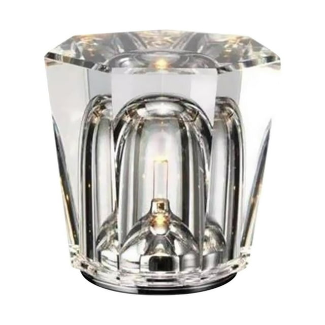Lámpara de cristal lámpara de escritorio carga romántica lámpara de escritorio lámpara de noche atmósfera luz para regalo de cumpleaños adultos boda A