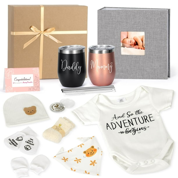 Cesta de regalo GIGPADE, regalos para nuevas mamás, revelación de género, baby shower