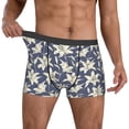 thumbnail image 2 of Kdxio Men's Boxer Briefs with Lilies Flowers Print - Comfortable and Breathable Underwear for Everyday Wear, 2 of 7