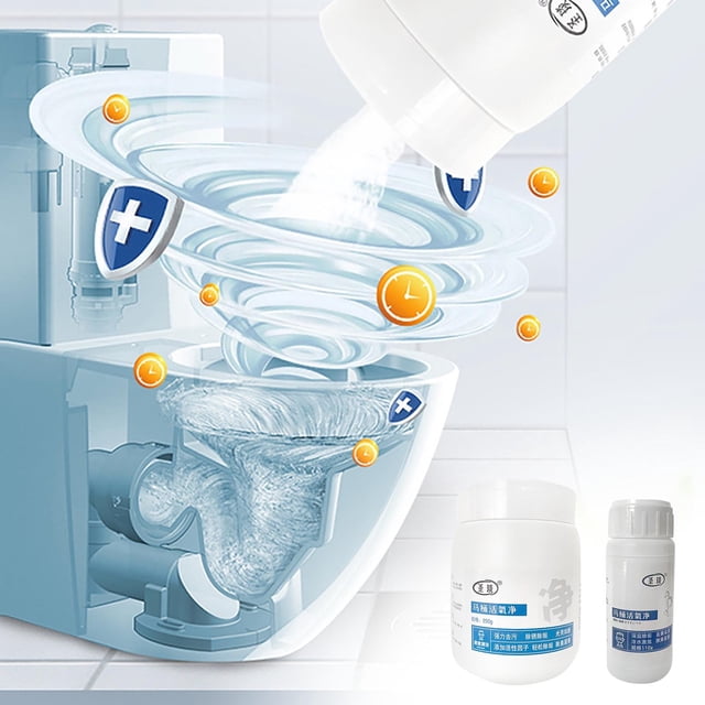 Xihbxyly Desodorante para Dragas de Tuberías, Agente de Oxígeno Activo para Limpiar Desagües de Inodoros, Fregaderos y Cocinas, Espuma Rápida para Eliminar Obstrucciones, Fórmula Segura y No Corrosiv