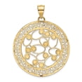 thumbnail image 3 of 14 Two Tone Gold Diamond Cut Filigree Pendant, 3 of 4